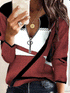 Geometric Pattern V-Neck Top