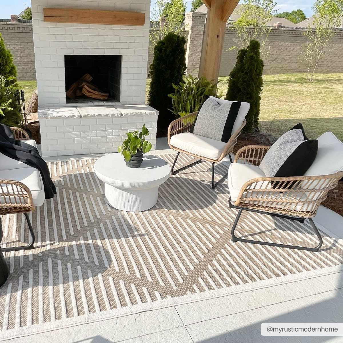 Alfombra para exteriores Anah Cream