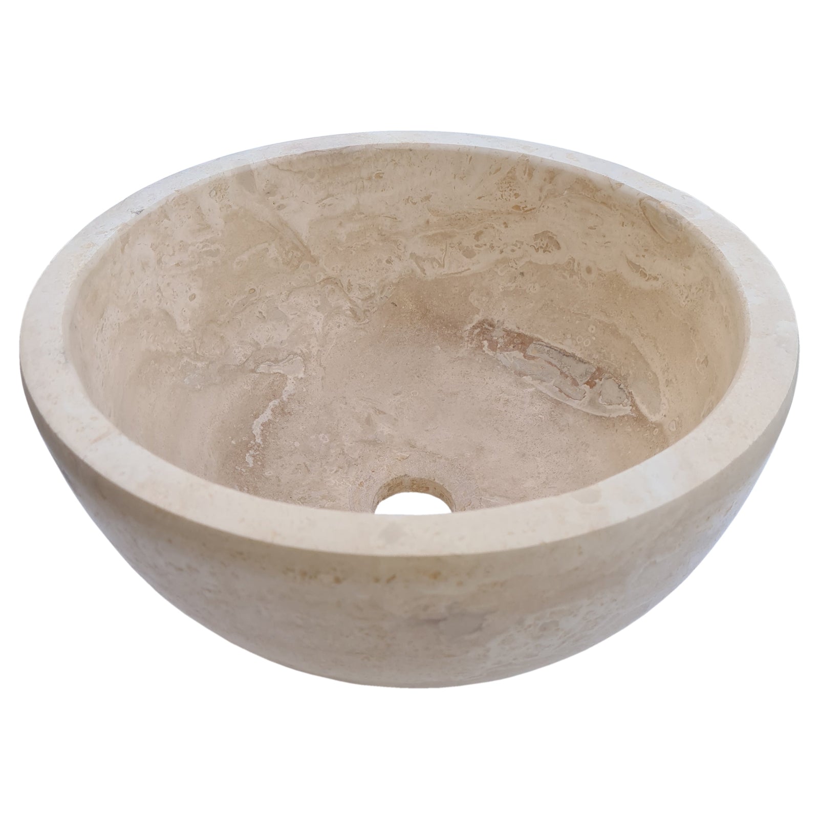Crema Antiqua Travertine Natural Stone Under-mount Sink Honed and Filled (D)12