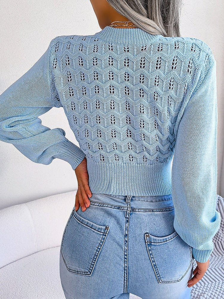 Lightweight Cropped Knit Sweater