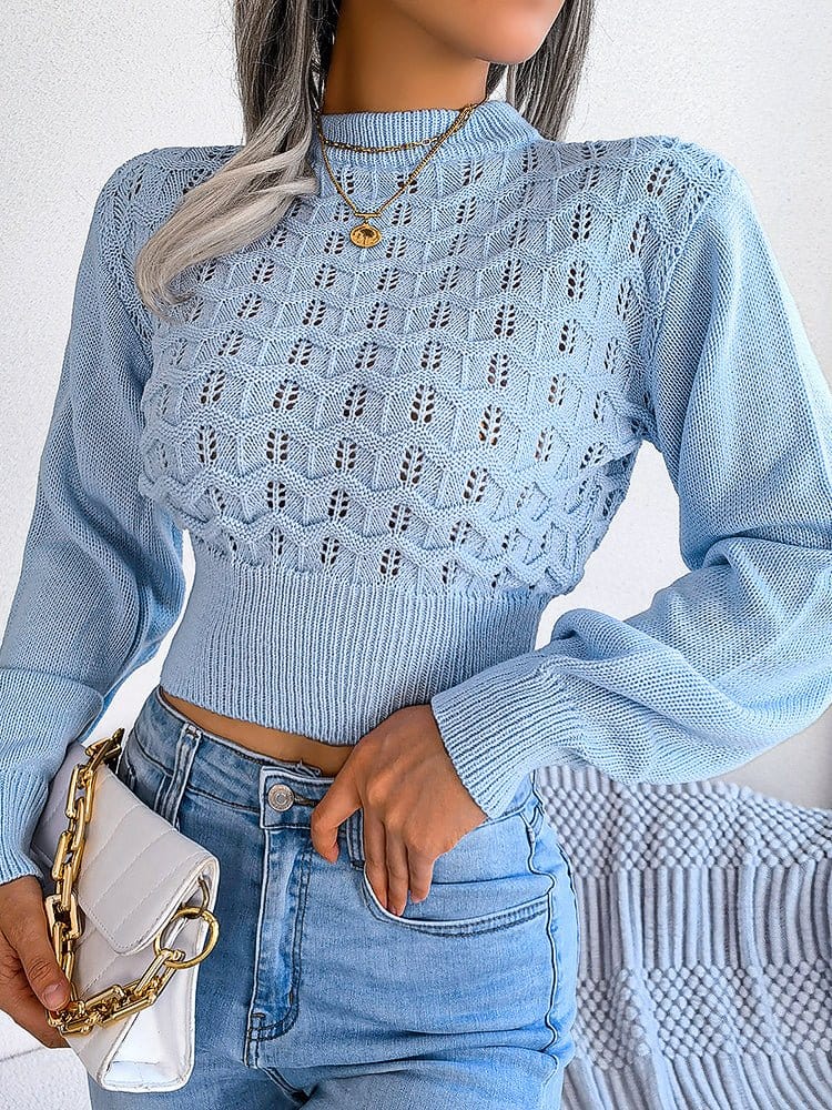 Lightweight Cropped Knit Sweater
