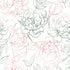 Fashionable Floral Outlines Wallpaper Tasteful