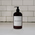 16oz Amber Plastic Shampoo Dispenser - White Text Label