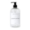 Dispensador de acondicionador de plástico transparente de 16 oz - Etiqueta de texto blanca