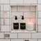16oz Clear Plastic Bath + Shower Dispenser Set of 2 - Black Label