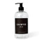 Dispensador de champú de plástico transparente de 16 oz - Etiqueta negra