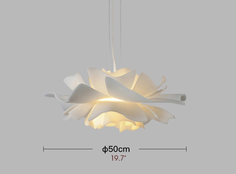 Lámpara colgante de techo LED moderna con forma de flor para sala de estar