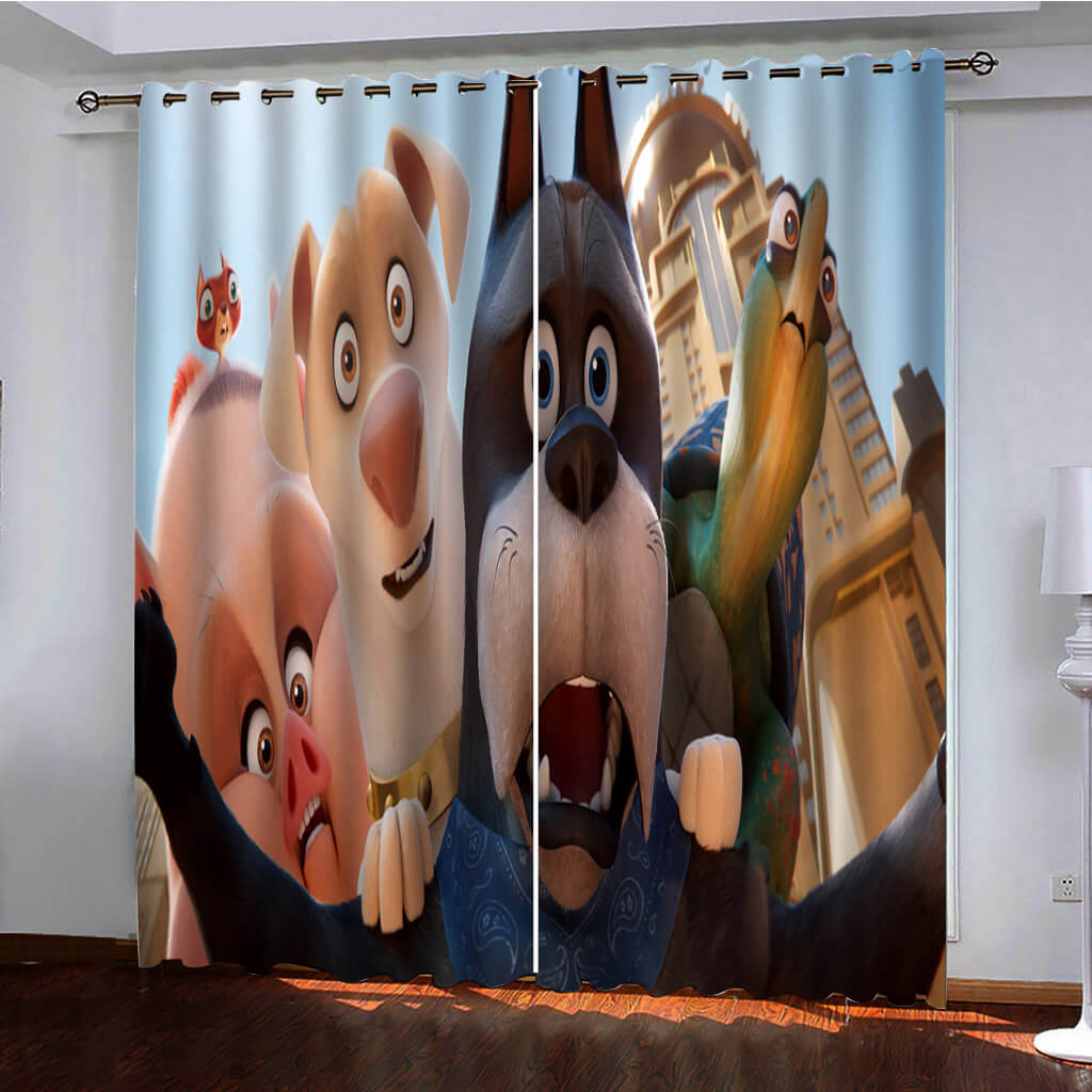 DC League of Super-Pets Curtains Pattern Window Drapes