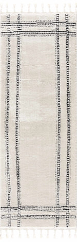 Alfombra Ryuu en blanco y negro
