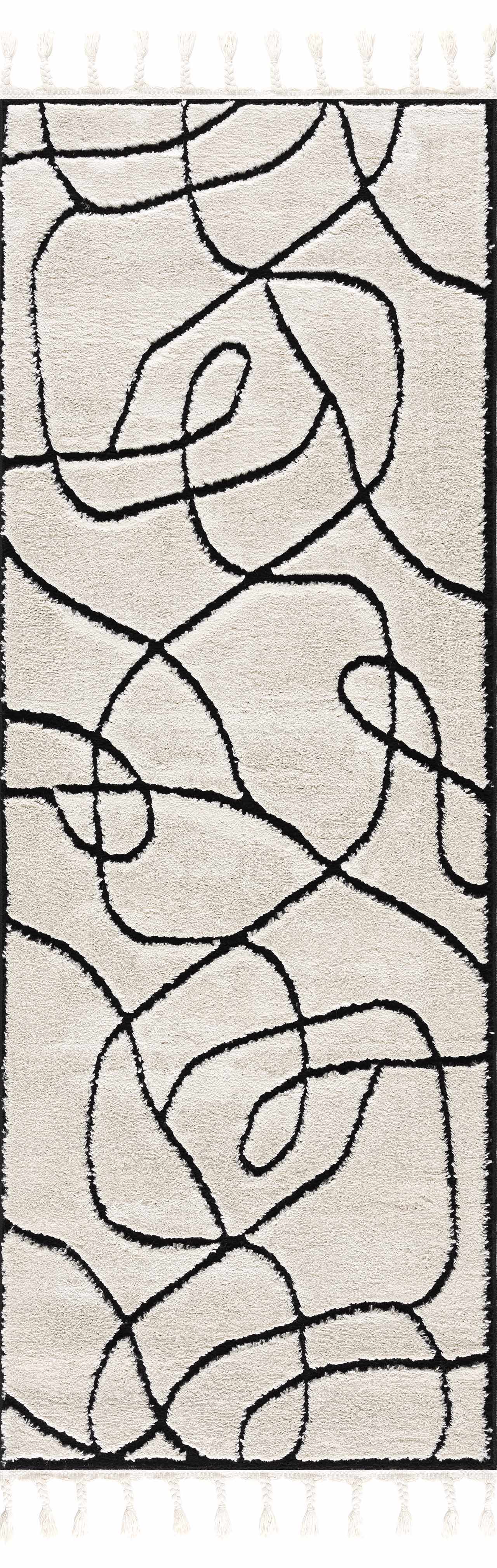Alfombra Azana en blanco y negro