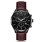 "Dheli" Men`S Leather Band Chronograph Watch