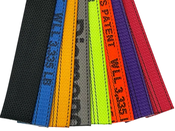Correa de cabrestante de 2 x 15 pies con gancho plano, tejido de diamante | Opciones de color