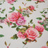 DaDa Bedding Romantic Roses Floral Bed Skirt - Matching Pink & White Ruffled Dust Ruffle for Quilted Coverlet Set - Lightweight & Breathable Polyester Bedskirt