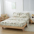 DaDalogy Enchanted Meadow Bed in a bag Set - Victoria Garden Delicate Floral Symphony in Beige, Rose, and Soft Green, Luxuriously Soft Quilted Set