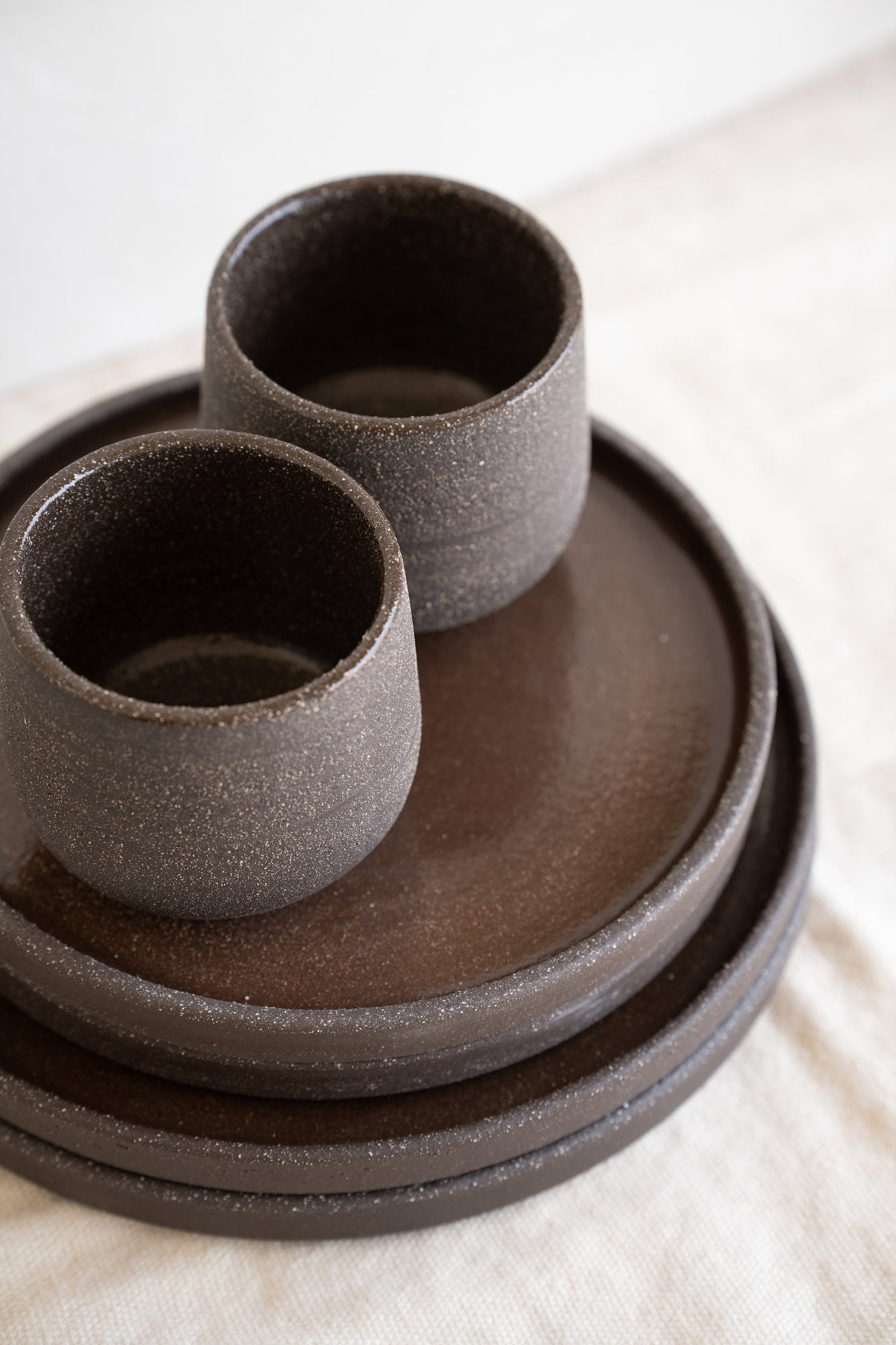 Handmade Stoneware Dinner Plates 