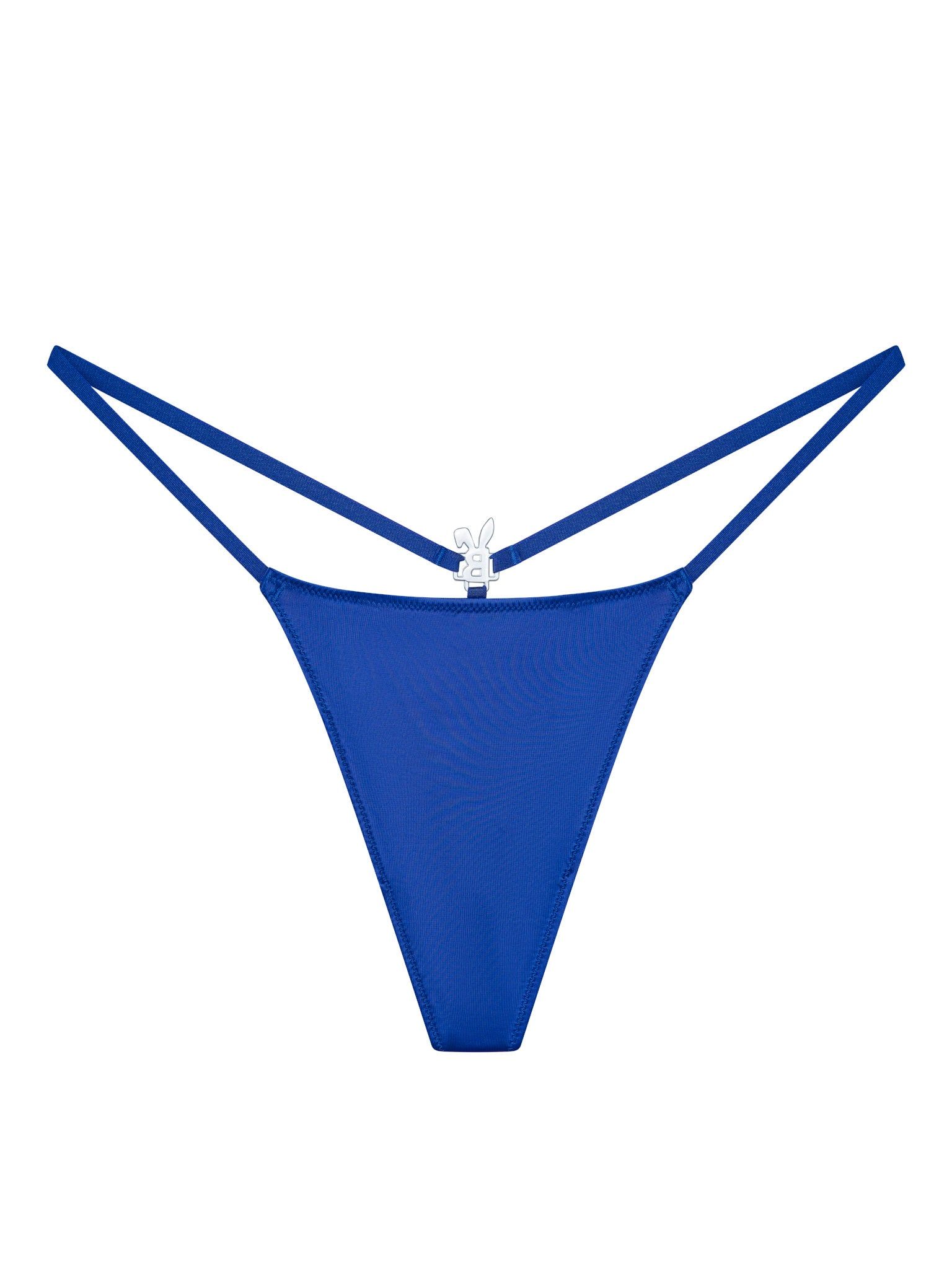 Iced Out G-String In Royal Blue