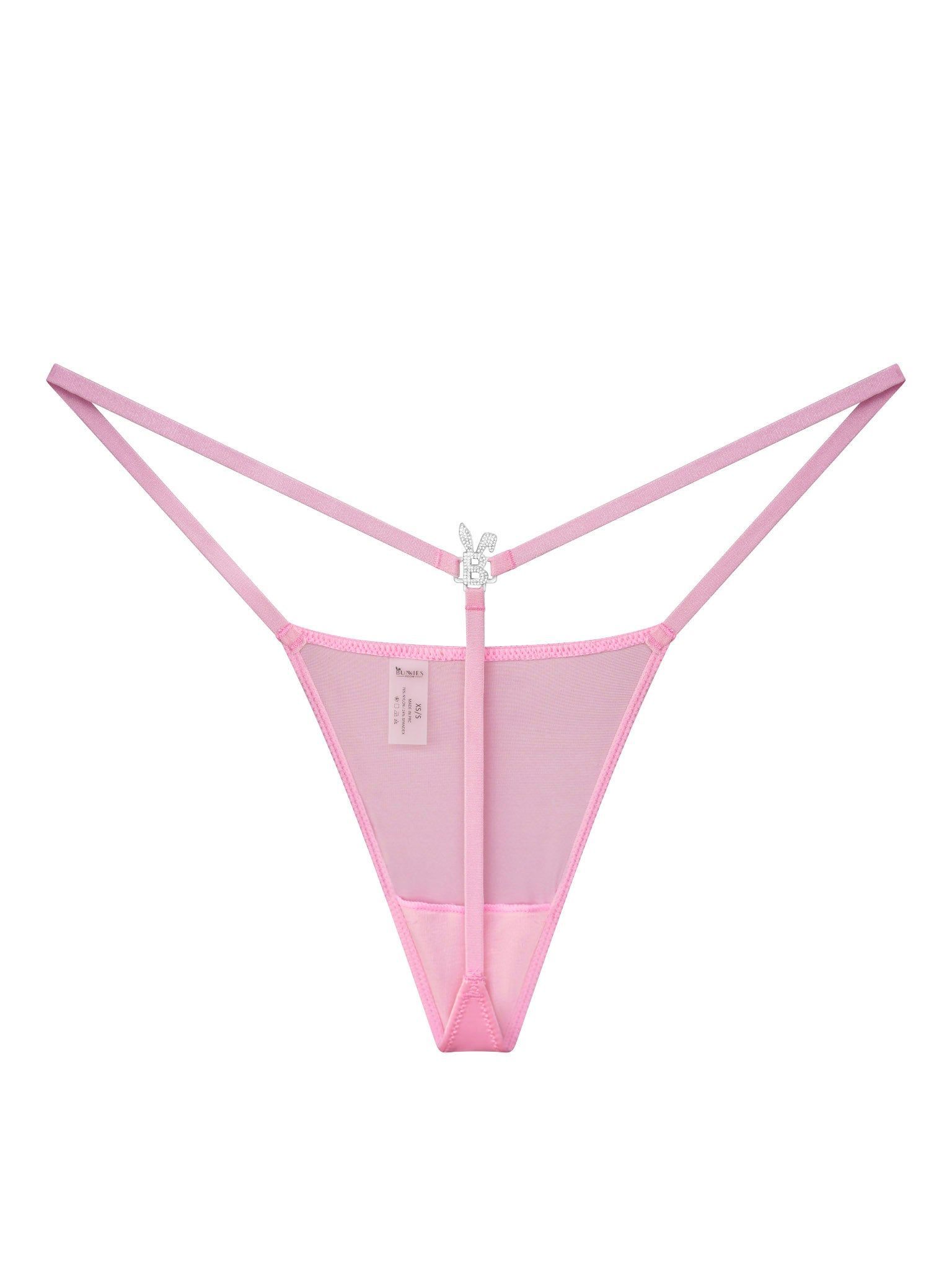 Iced Out G-String In Pink