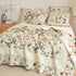 DaDalogy Enchanted Meadow Quilt Set - Victoria Garden Delicate Floral Symphony in Beige, Rose, and Soft Green, Luxuriously Soft Quilted Bedspread Set