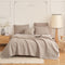 DaDa Bedding Neutral Taupe Beige Sandy Elegant Matelasse Cotton Quilted Bedspread Set (JHW-585)