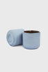 Handmade Porcelain Coffee Cup. Forget-me-Not/Chocolate
