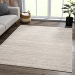 Alfombra tribal de pelo alto color beige de Nate