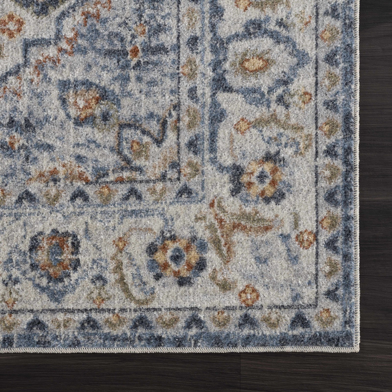 Alfombra lavable Hiti color crema azul - Liquidación