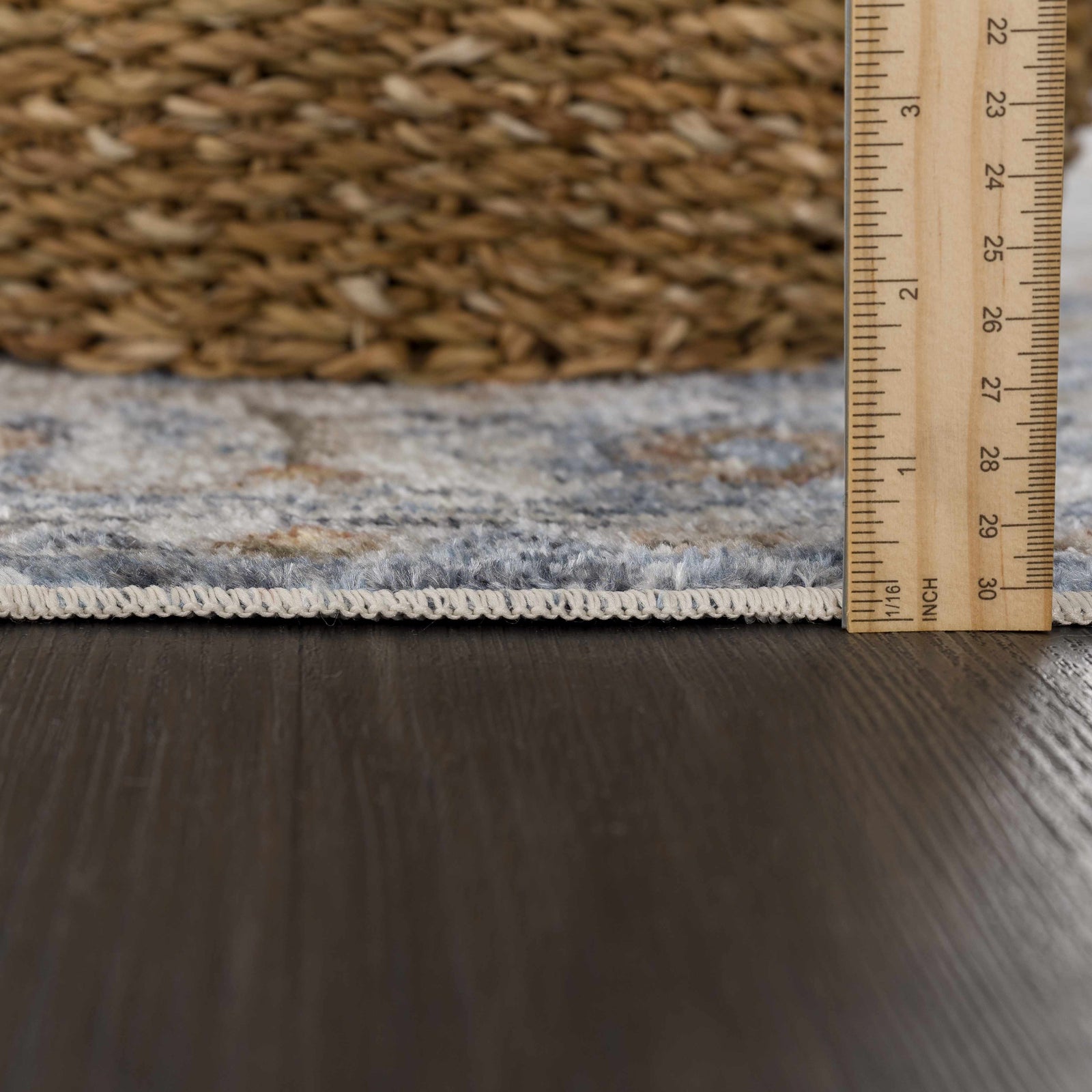 Alfombra lavable Hiti color crema azul - Liquidación