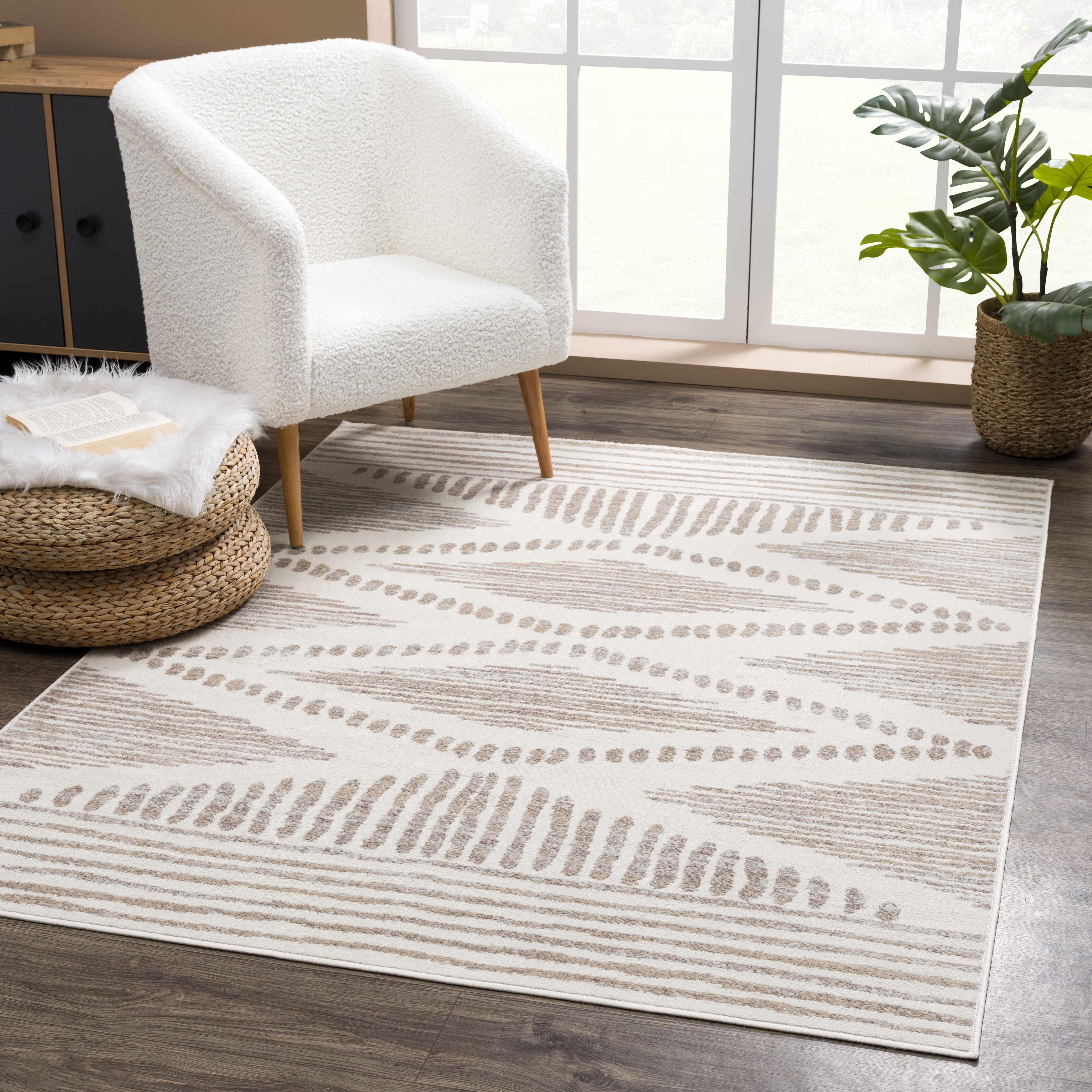 Alfombra beige Tigrisis 2328