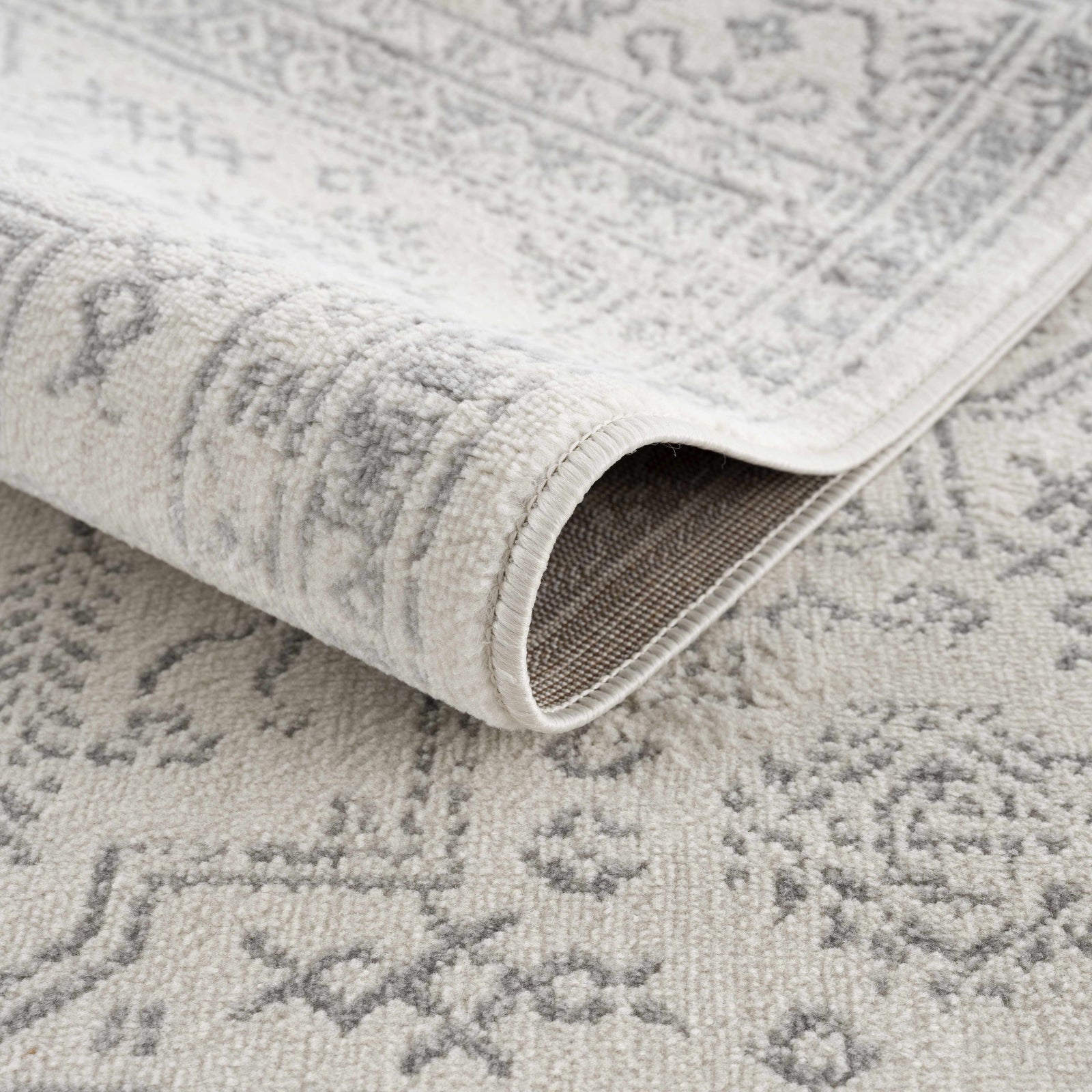 Alfombra Tigried color marfil y gris 2323 - Liquidación