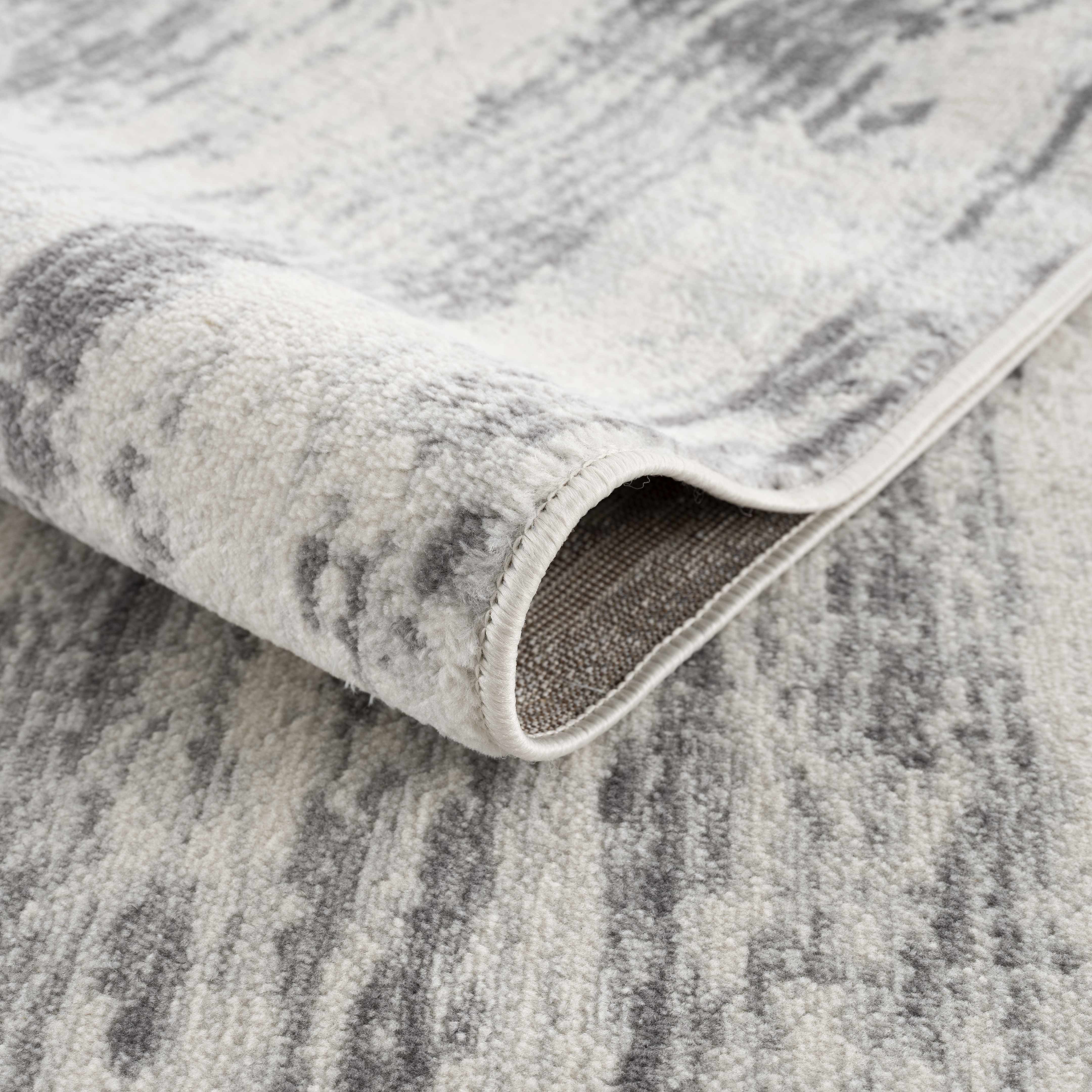 Alfombra abstracta Tigrima 2320 marfil y gris - Promoción