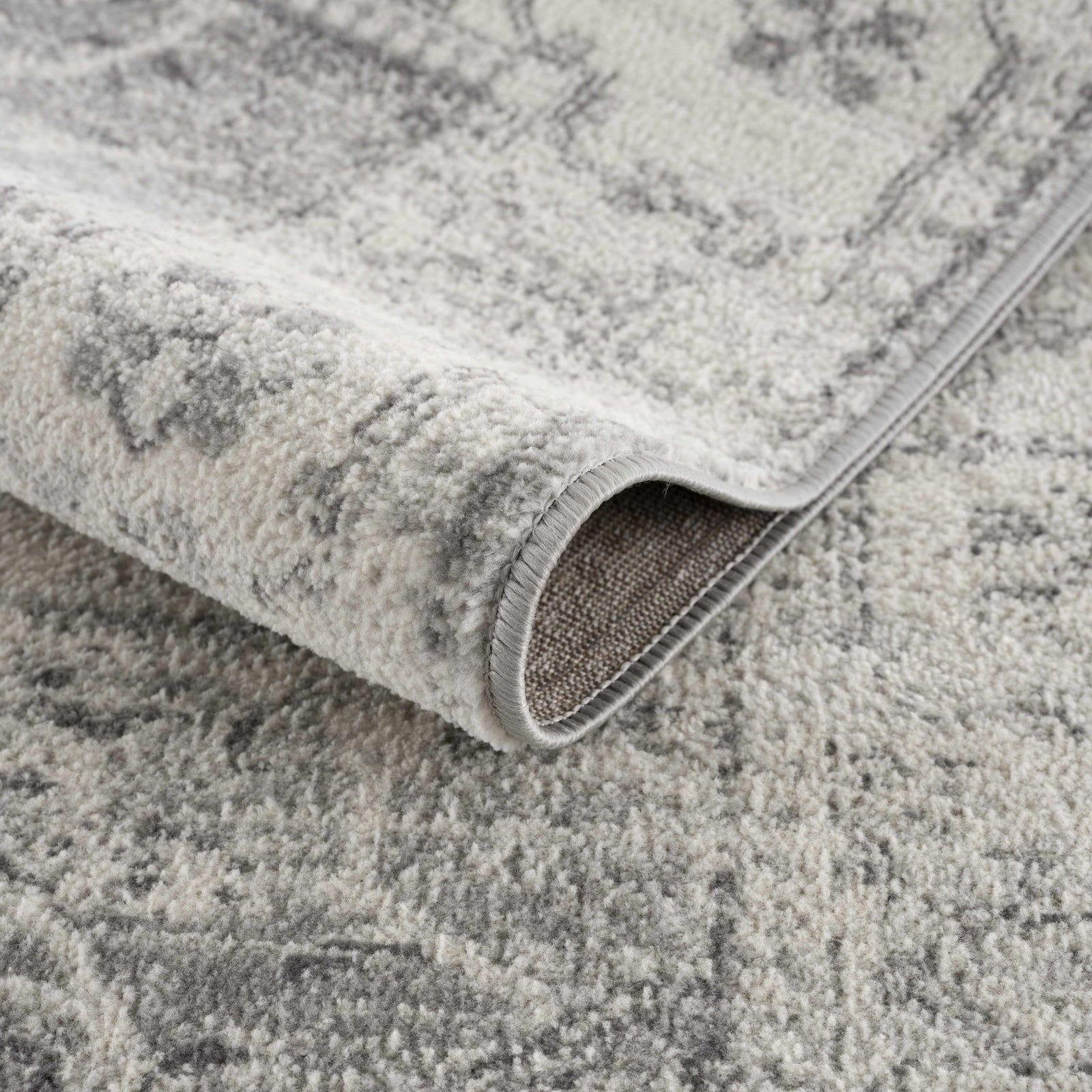 Alfombra Tigried color marfil y gris 2315 - Liquidación