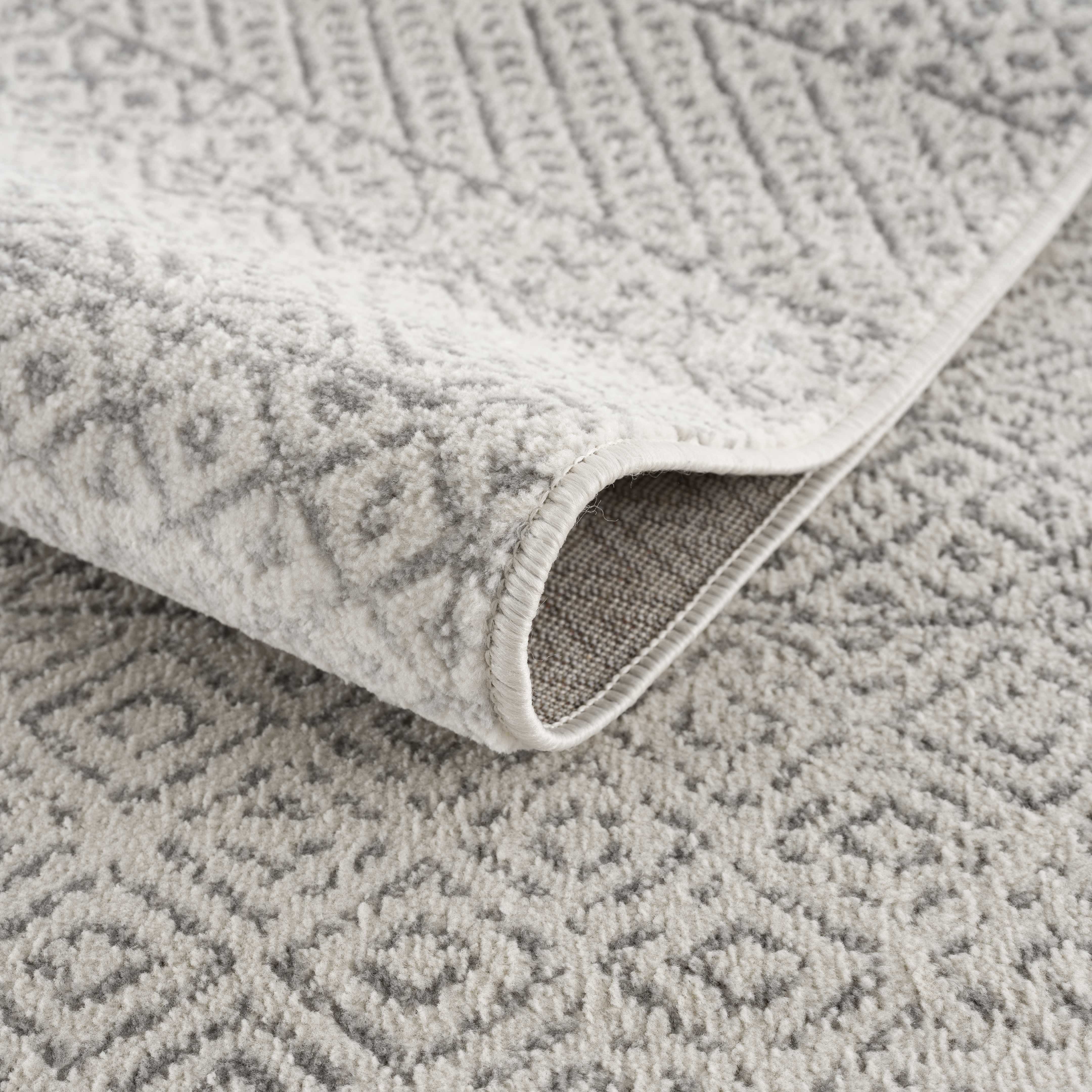 Alfombra azteca Tigri en color marfil y gris 2317 - Oferta
