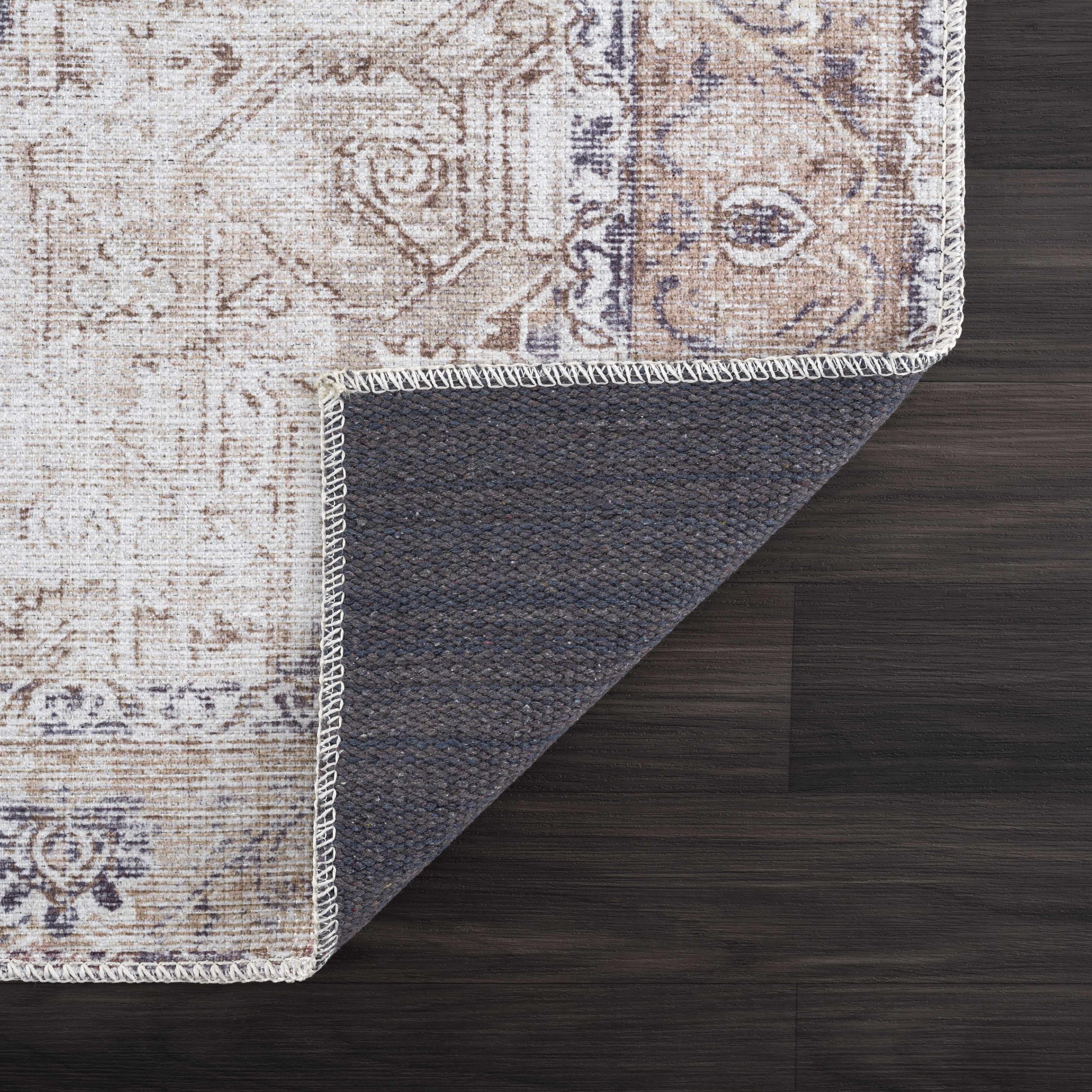 Alfombra lavable beige Rosman - Edición limitada