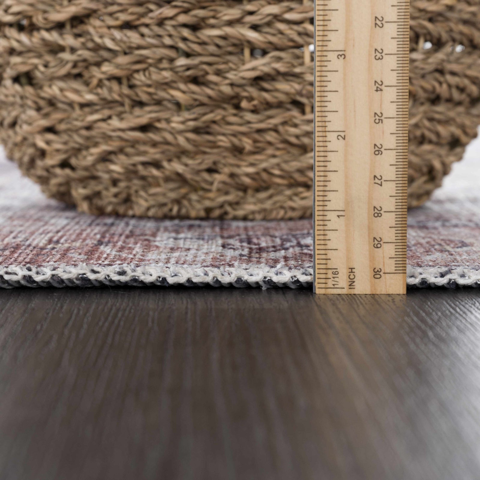 Alfombra lavable beige Rosman - Edición limitada