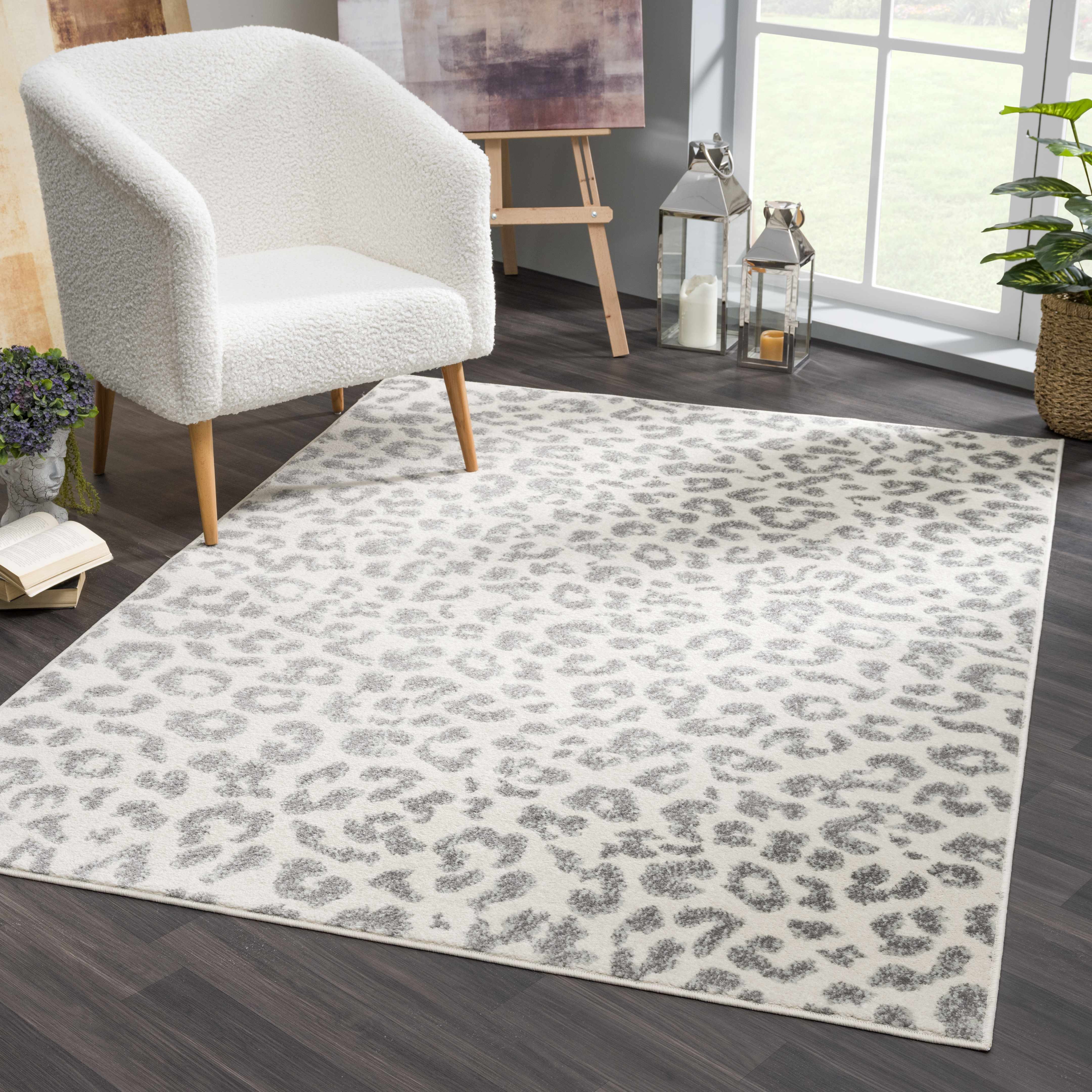 Alfombra con estampado de leopardo Marash KMRSH-4612 - Oferta