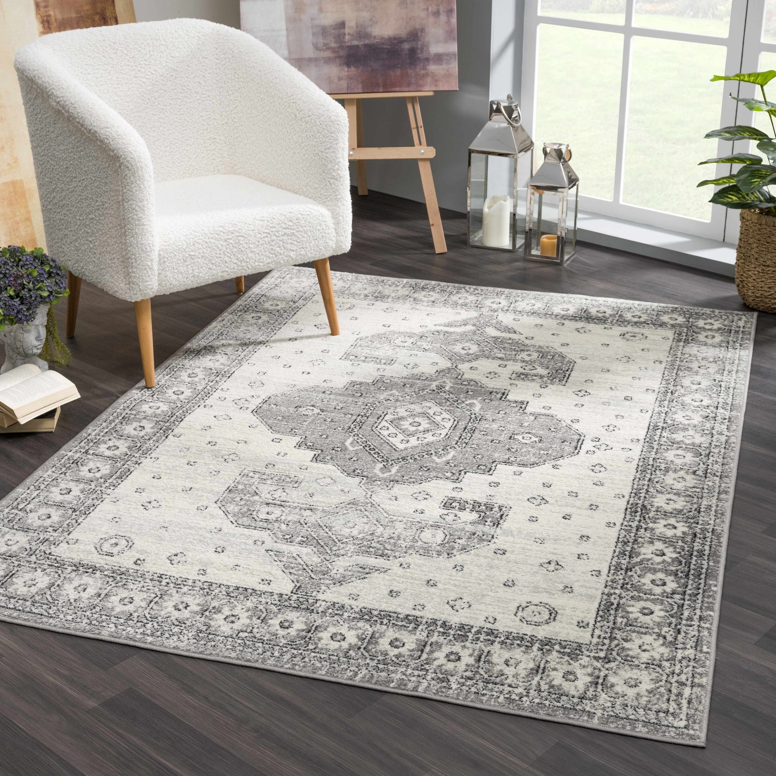 Alfombra gris Marash 4605 - Liquidación