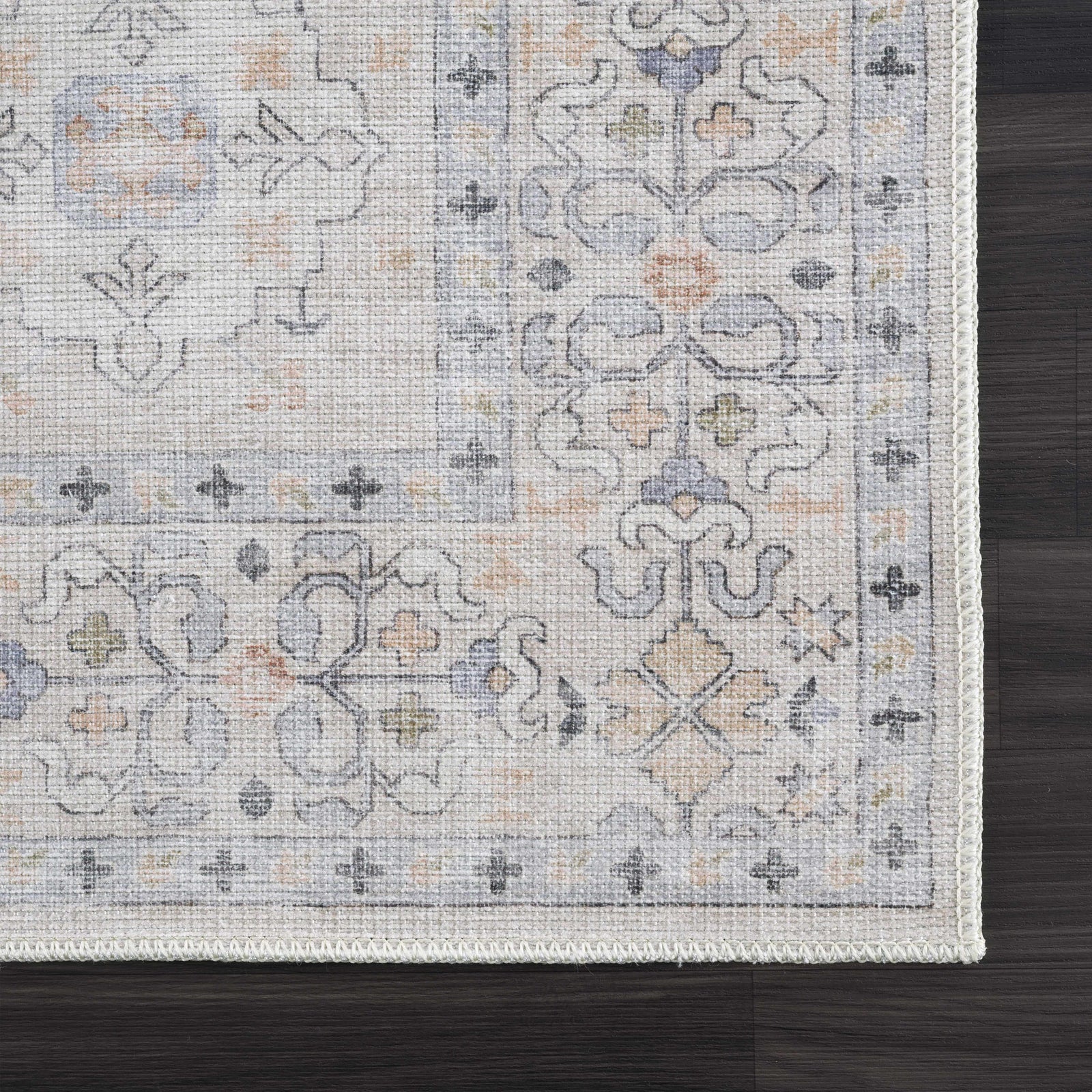 Alfombra lavable vintage Beckett beige - Liquidación