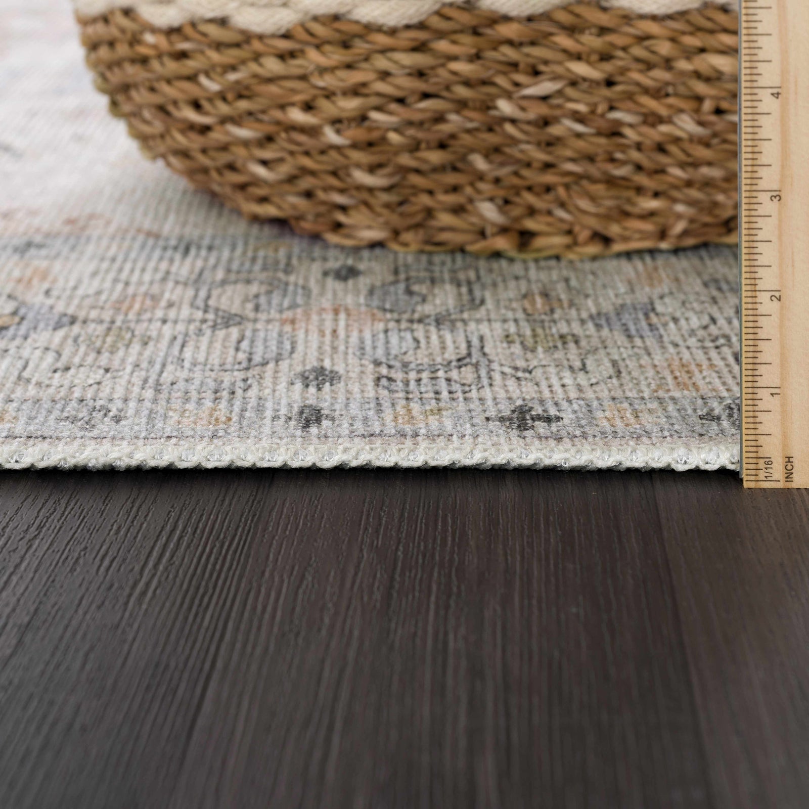 Alfombra lavable vintage Beckett beige - Liquidación