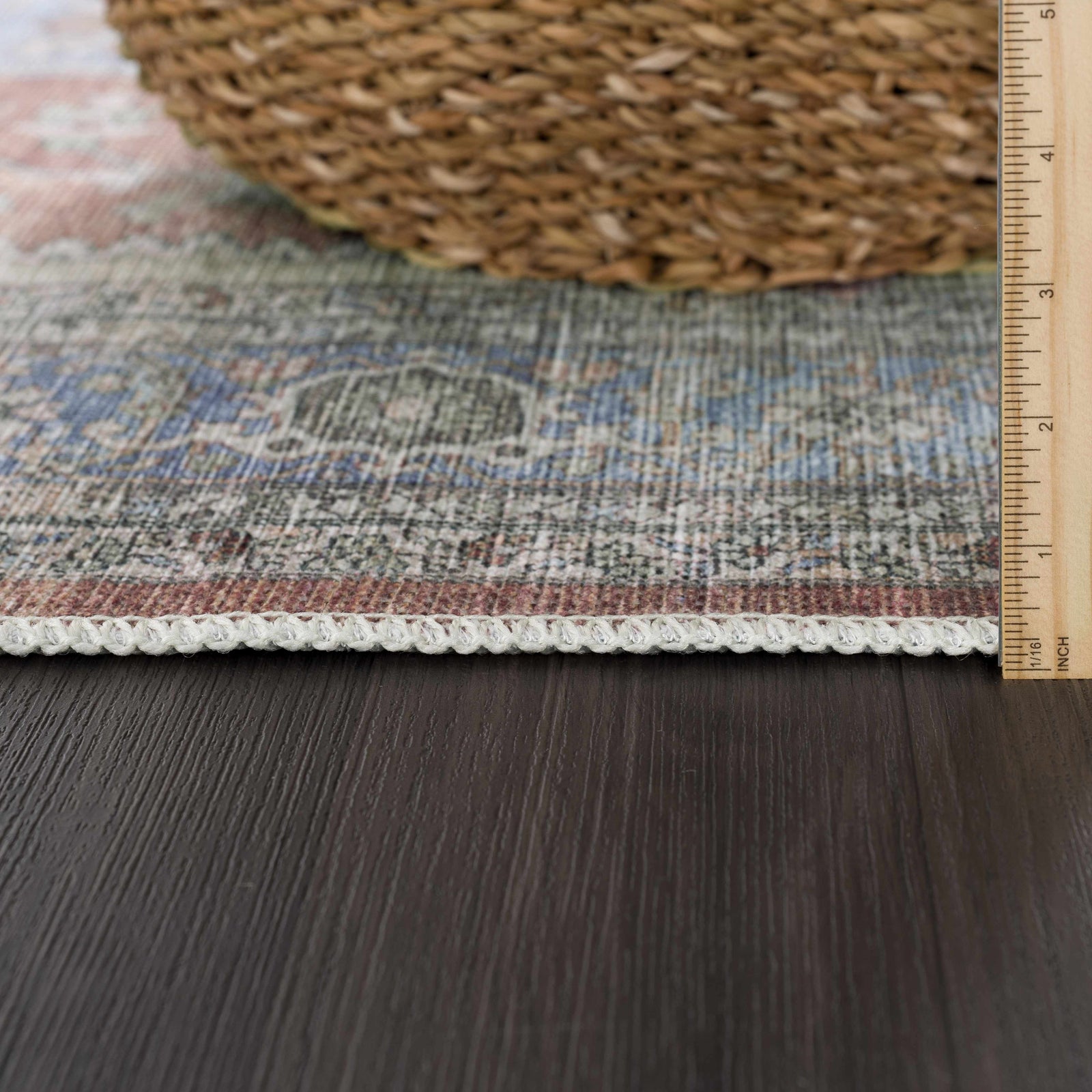 Alfombra lavable con medallón Bagamanoc marrón - Liquidación
