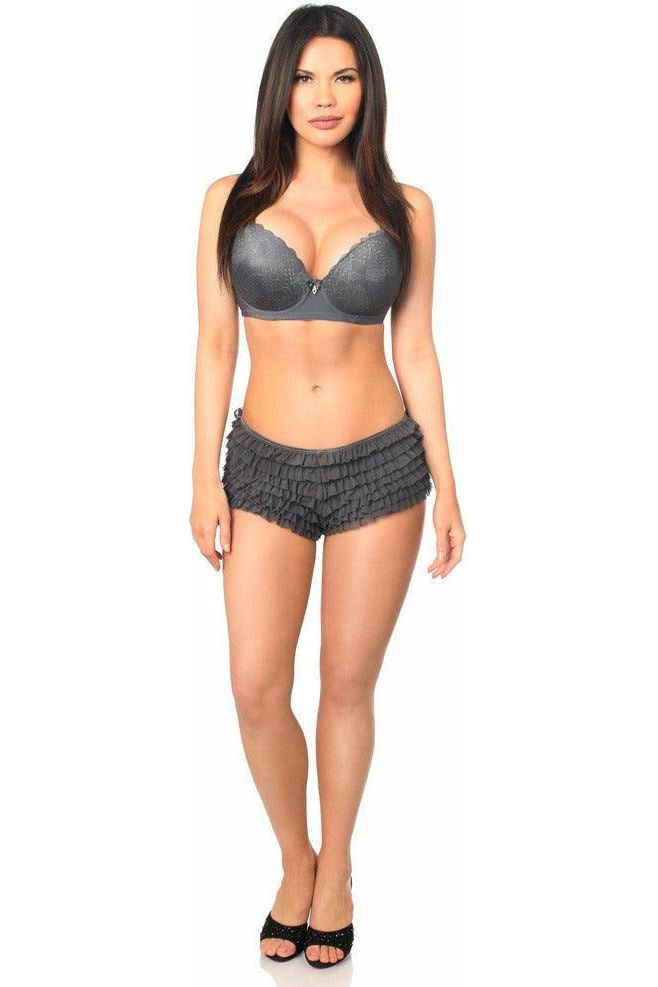 Dark Grey Ruffle Panty w/Bow
