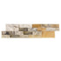 DaVinci Mixed Ledger 3D Panel 6"x24" Natural Marble Wall Tile - Full Truckload