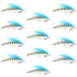 Lefty's Deceiver Saltwater Streamer Fly - Blue/White/Grizzly - 1 Dozen Hook Size 1/0