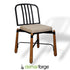 DemarForge Chair 5318 - Handcrafted European Chestnut / Wrought Iron Chair – Customizable Dining Chair (Set of 2)