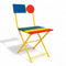 DemarForge Folding Chair 5500 - Colorful- Stackable - European Chestnut Wood Clear Coated Slats (Set of 2)