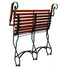 DemarForge Folding Bench 5552 - Stackable - European Chestnut Wood Clear Coated Slats