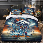 Juego de ropa de cama Denver Broncos, funda de edredón sin relleno