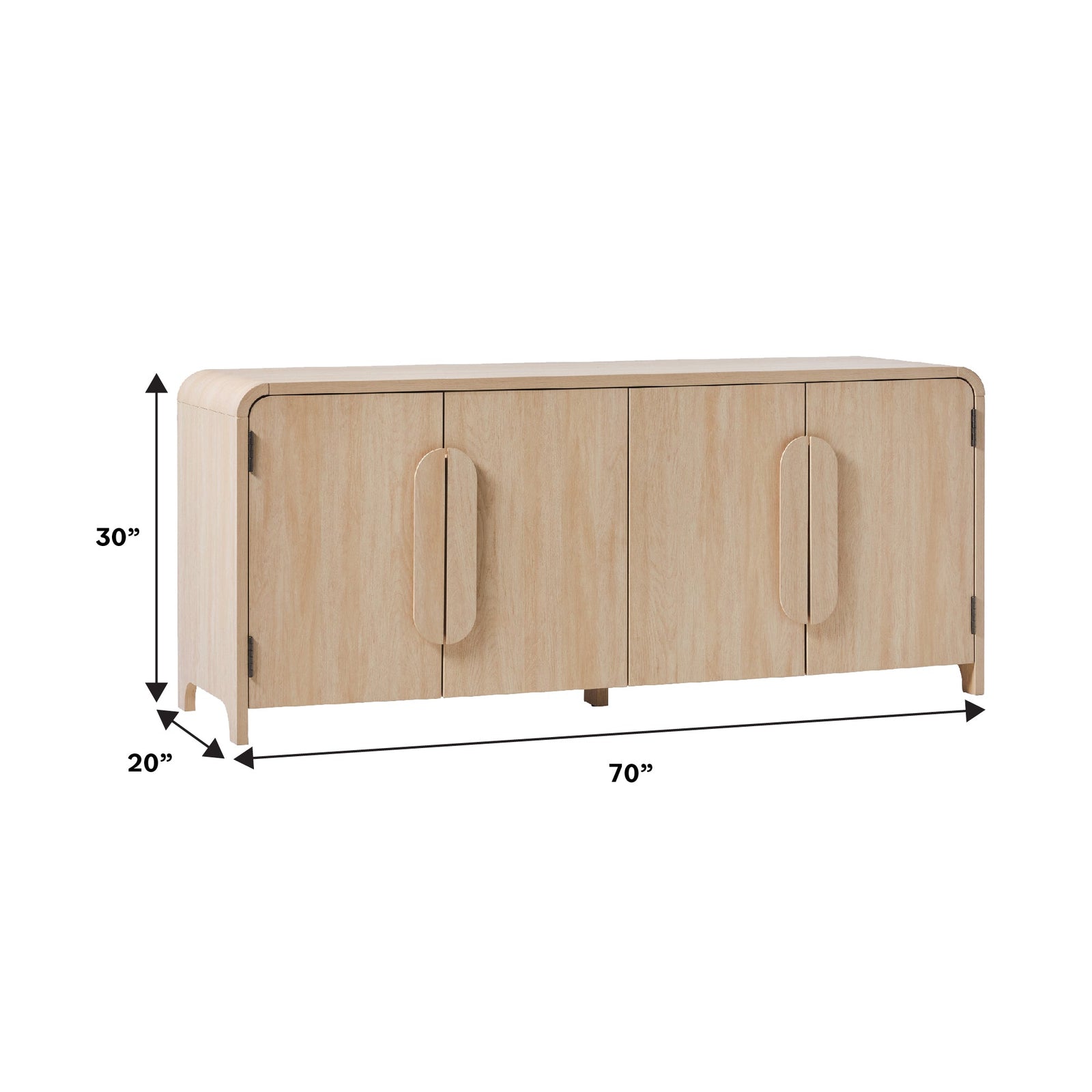 Aparador curvo moderno con mueble para TV Chantelle
