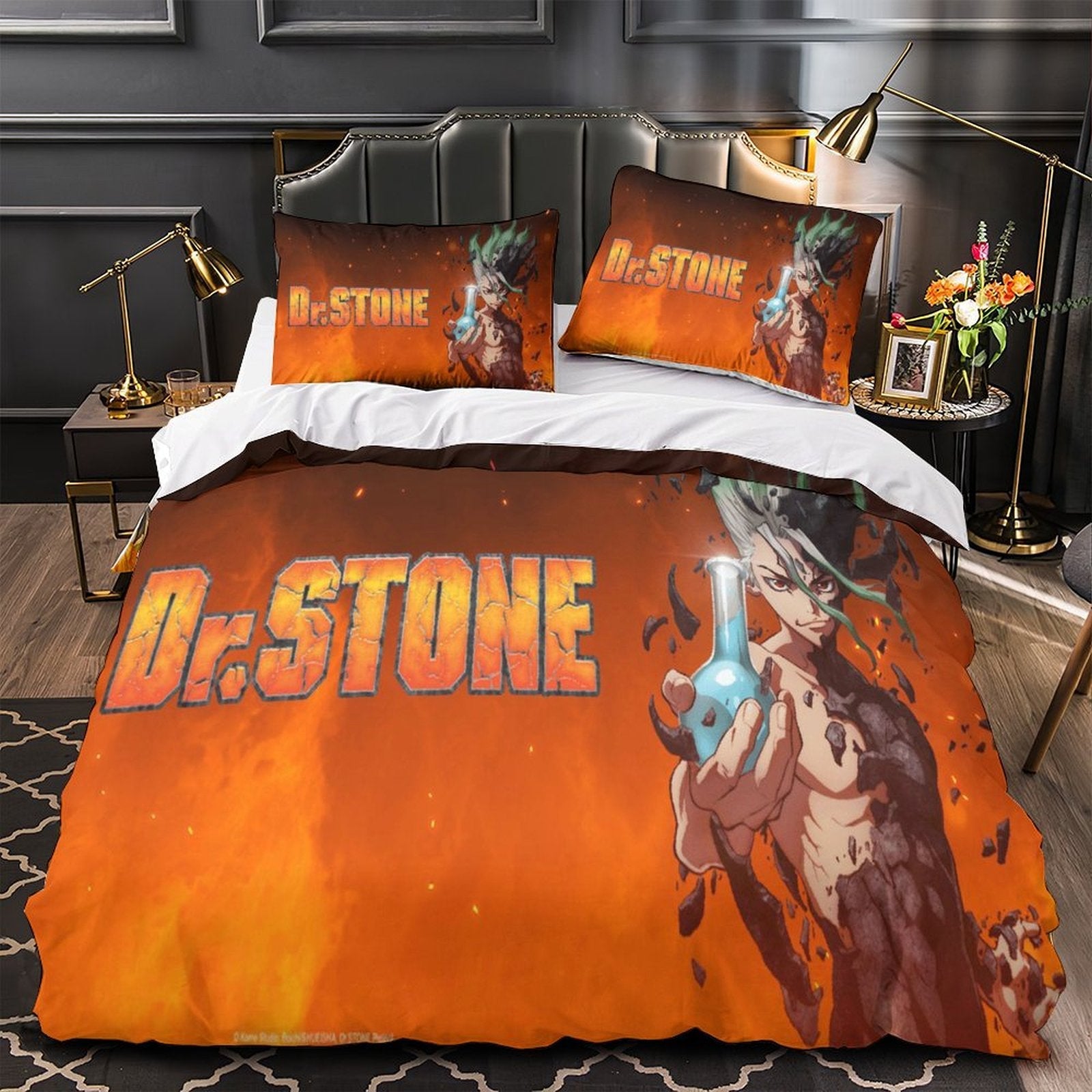 Dr Stone Hd Anime Bedding Set Duvet Cover Without Filler