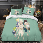 Juego de cama con funda de edredón y relleno de Dr Stone Hd Anime
