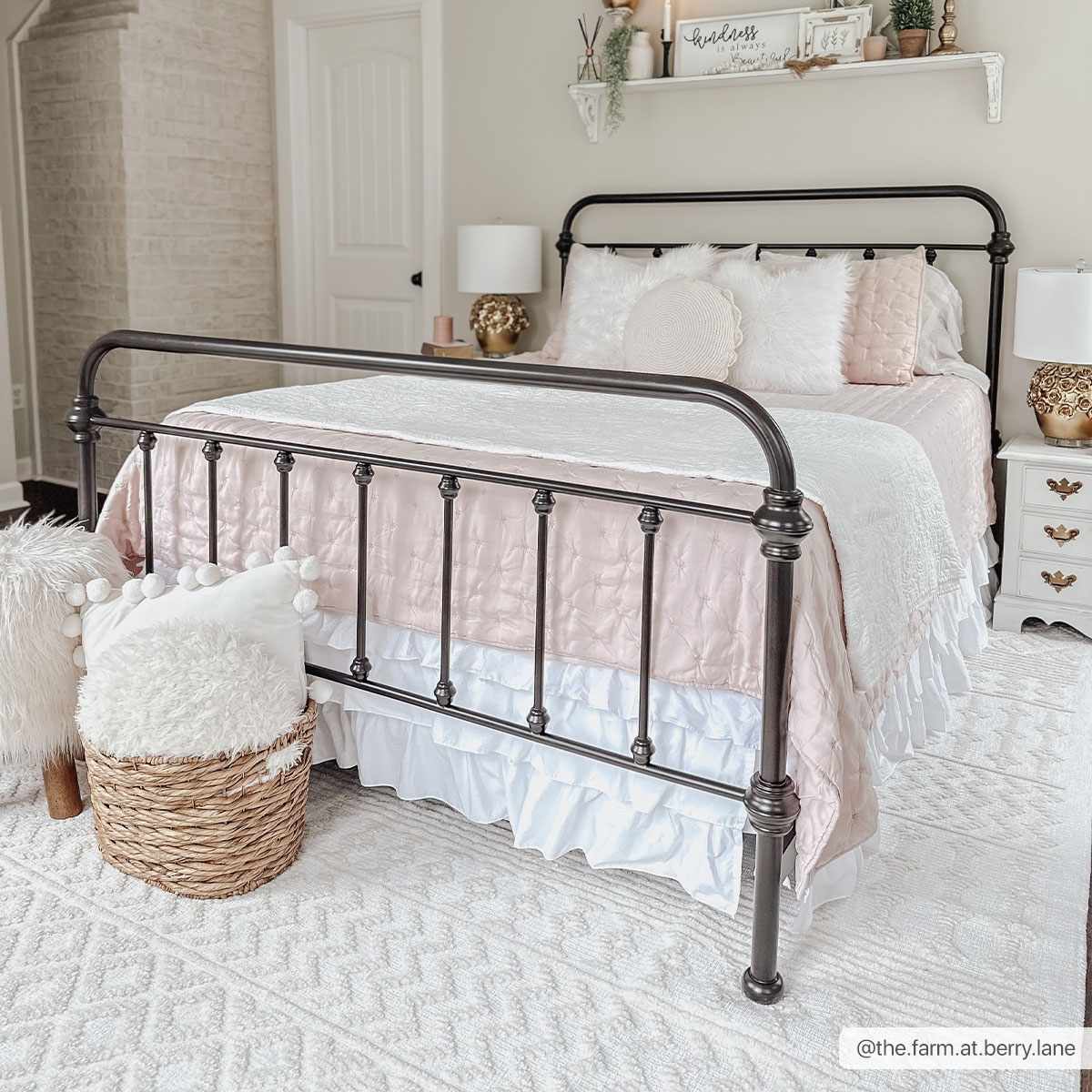 Alfombra lavable de color blanco Drago